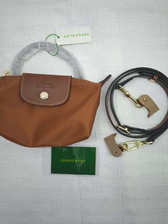 NONE Handbags - Longchamp Mini Brown Crossbody - Le Pliage Pouch